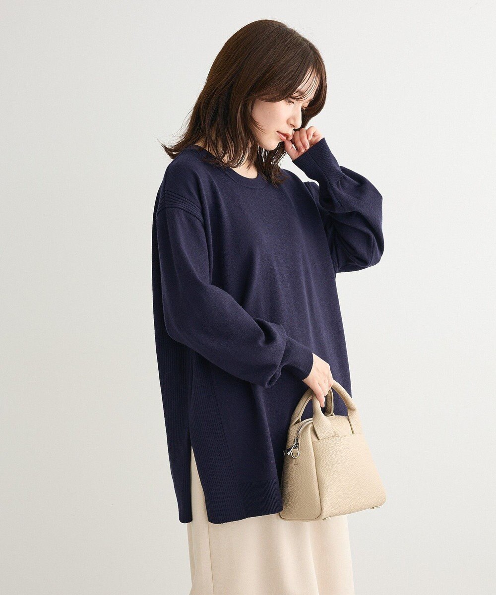 Green Parks もちやわサイドリブニットチュニック 