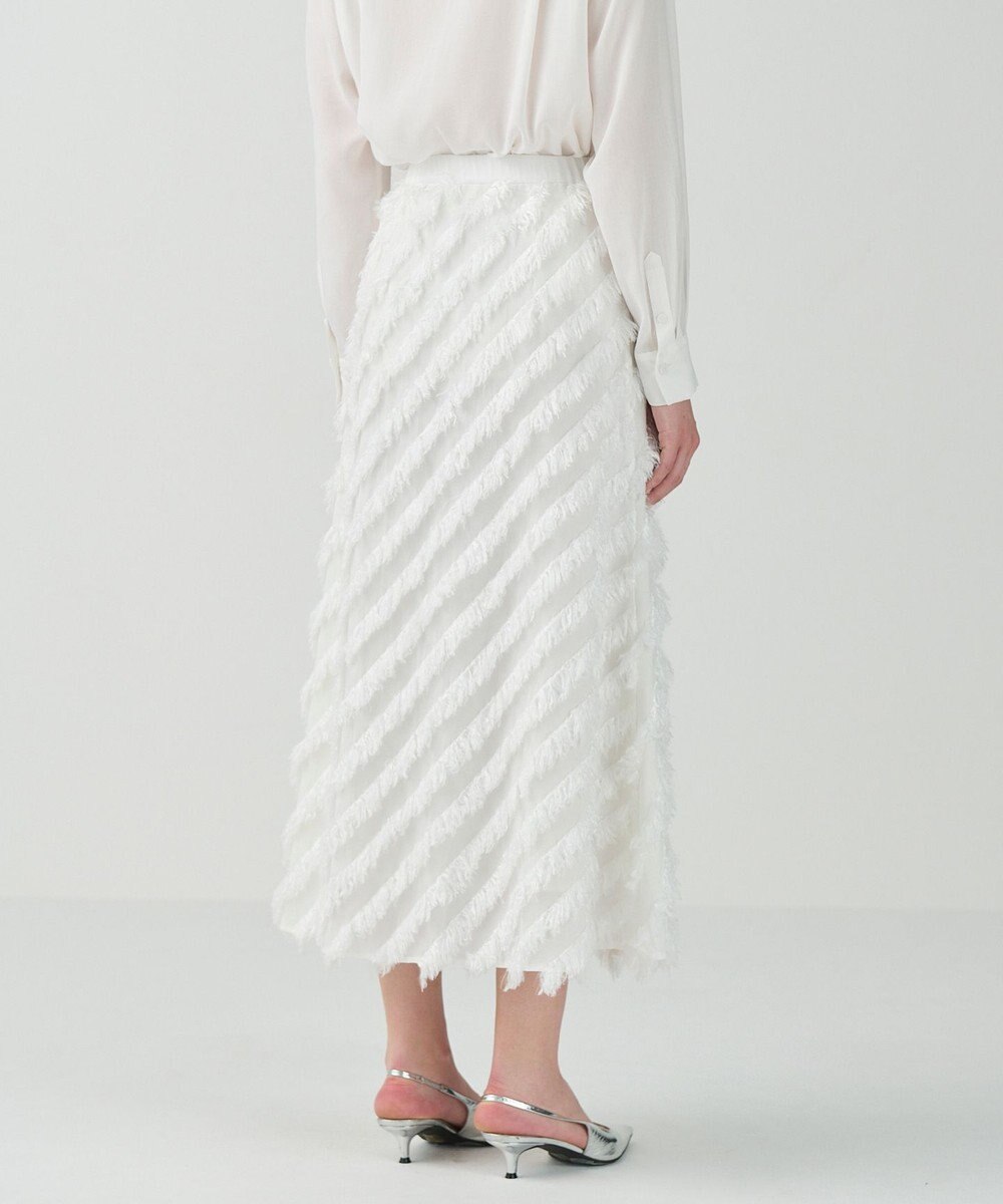 GRACE CONTINENTAL フェザーバイアスロングスカート 