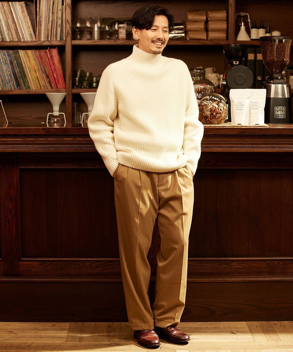 UNFILO MENS バルキー タートルネック ニット 