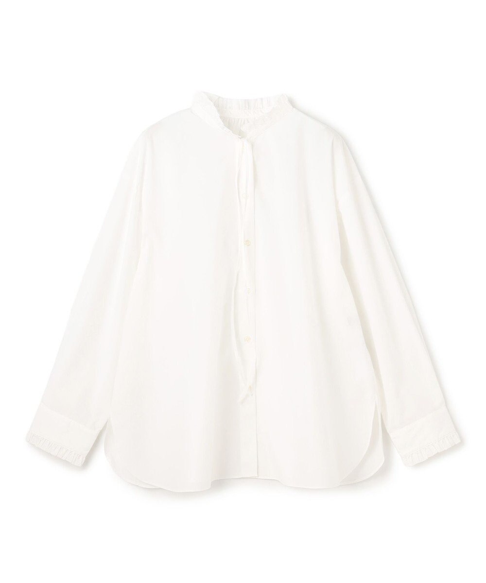 UNFILO フリルネック ブラウス 