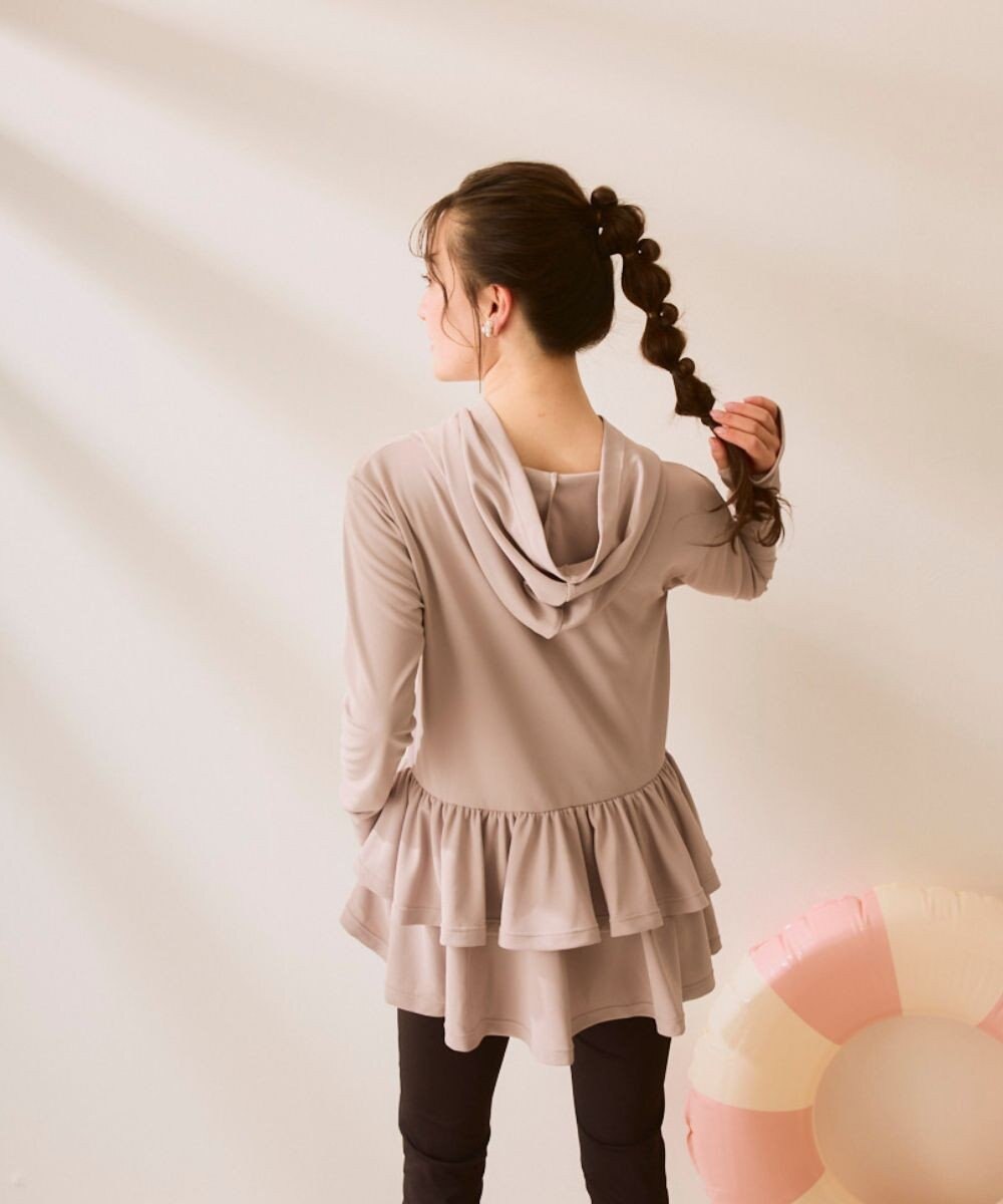 OP／FILA 【Ocean Pacific】バックフリルラッシュガード パーカー 