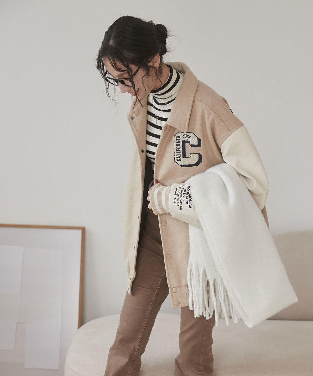 WEGO 【ユニセックス着用ITEM/SMLサイズ展開】メルトンワッペンスタジャン 