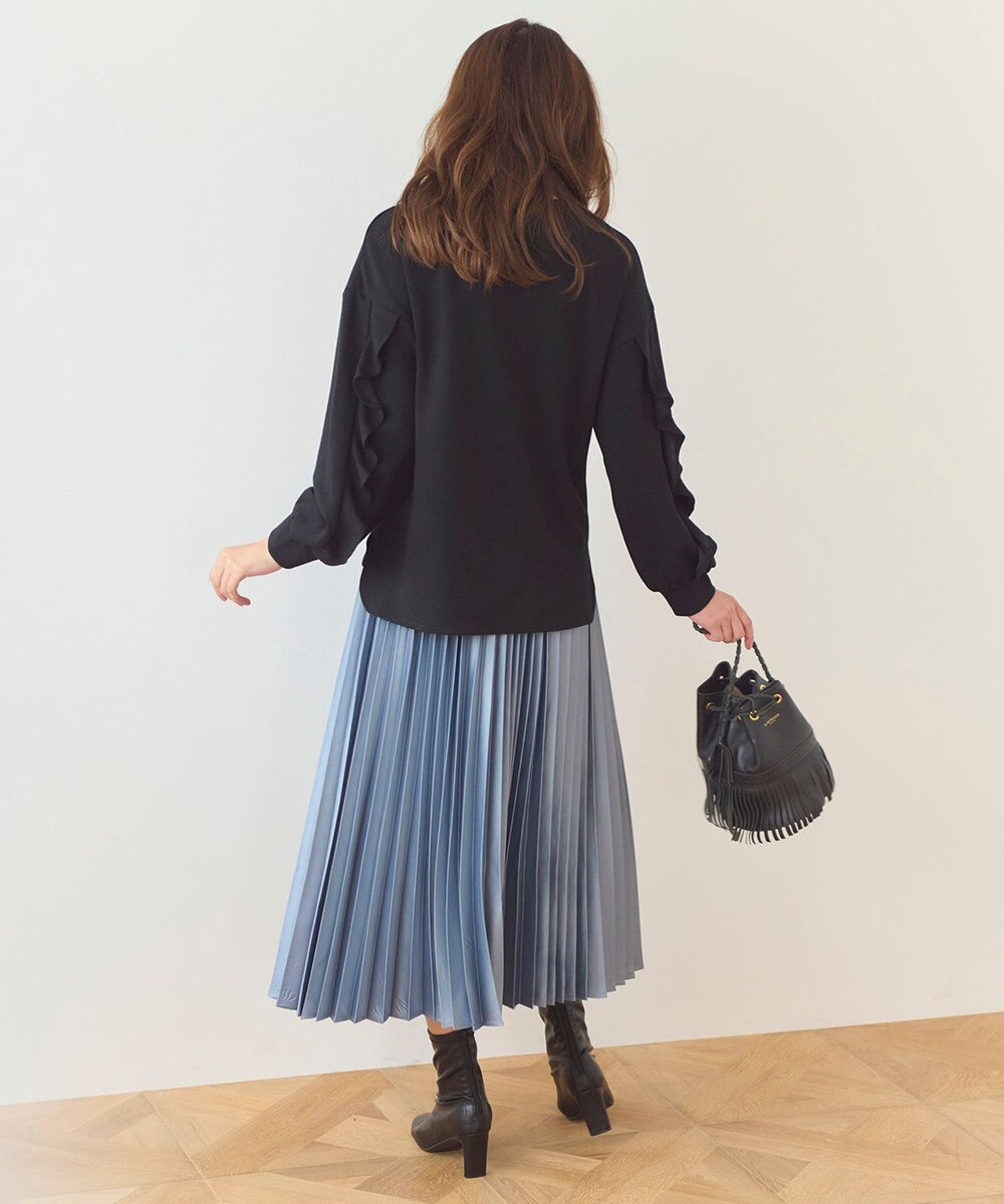 Feroux サテン プリーツスカート 