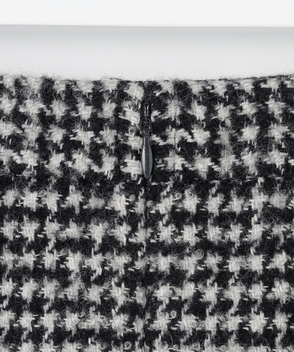 J.PRESS LADIES ウールシルク ハウンドトゥース フレア スカート 