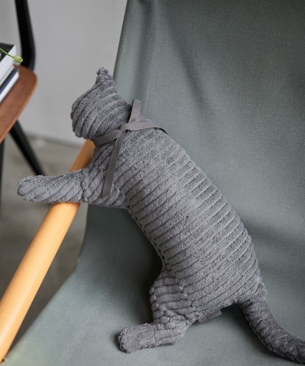 LOOM&SPOOL GRA綿毛布猫抱き枕 