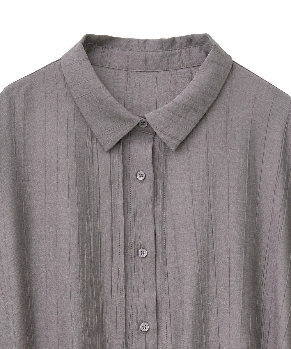 earth music&ecology 【接触冷感】裾ドロストフレンチスリーブシャツ 