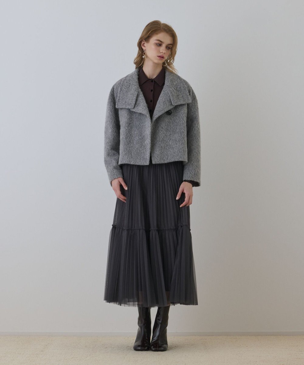 GRACE CONTINENTAL アルパカシャギージャケット 