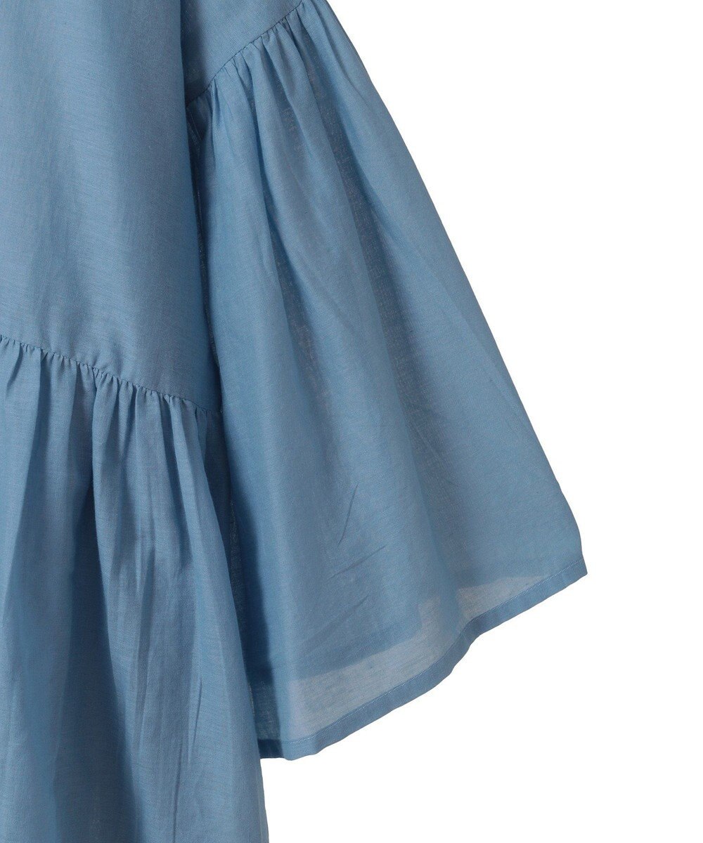 earth music&ecology コットンボイルギャザーシャツ 