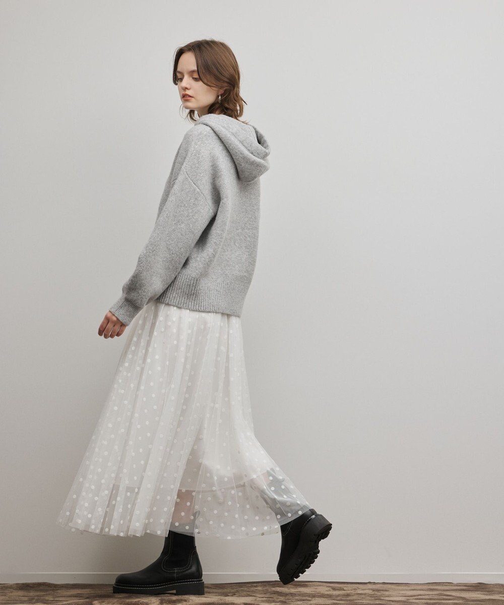 GRACE CONTINENTAL ガーターニットパーカー 