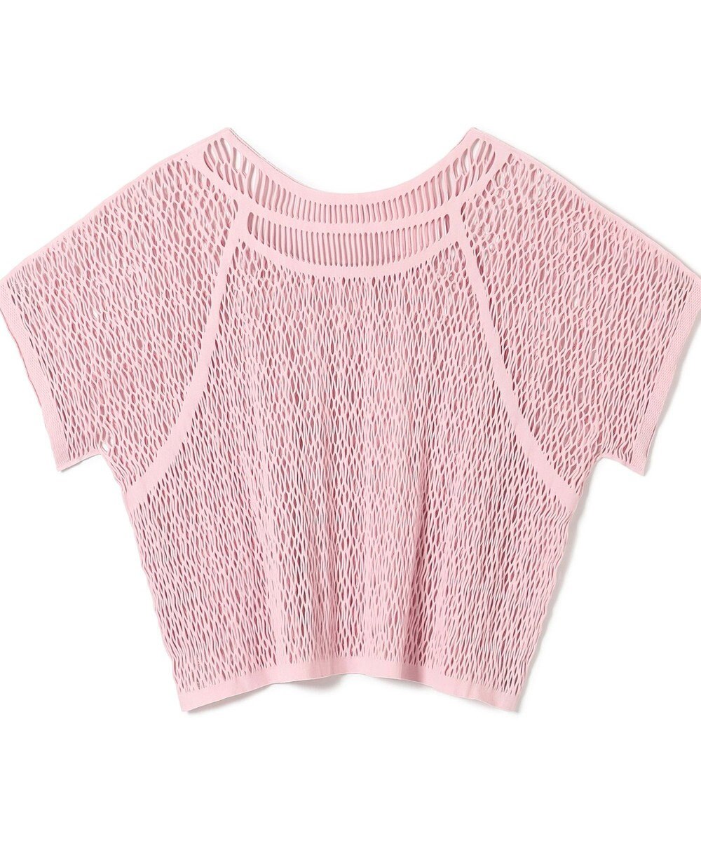 Chacott 【ノーソーイングニット】ランダムメッシュニットTシャツ 