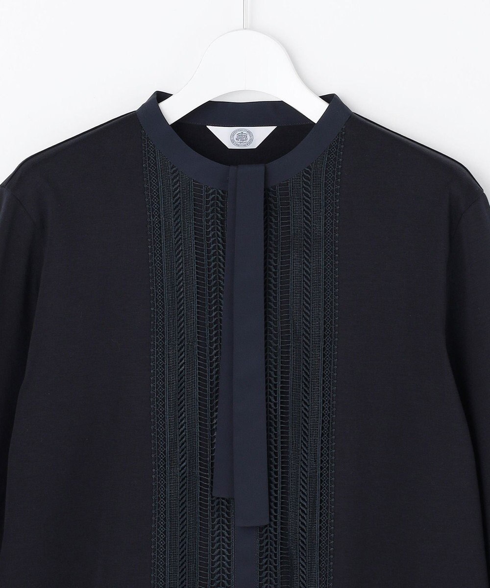 J.PRESS LADIES S レースコンビ ボウタイ カットソー 