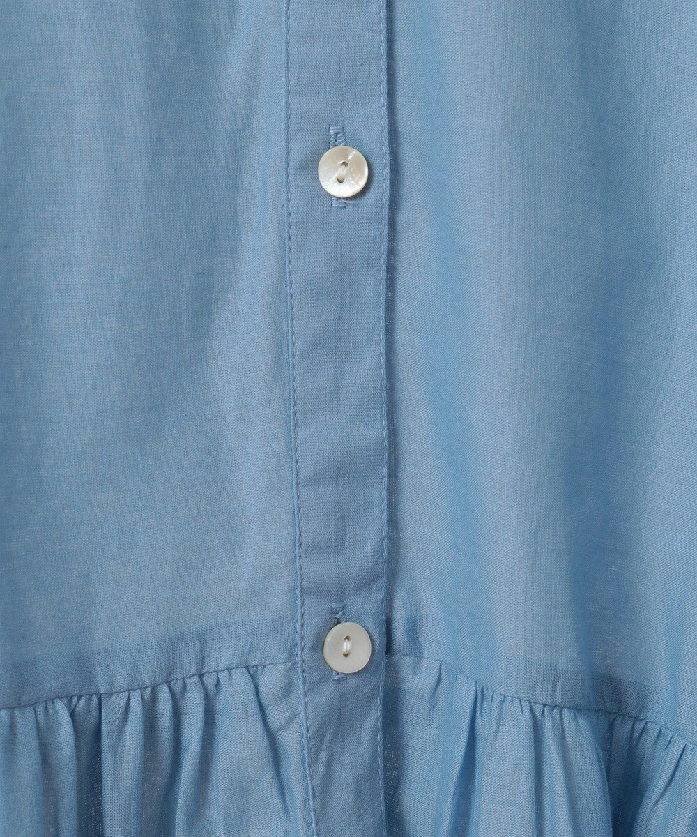 earth music&ecology コットンボイルギャザーシャツ 