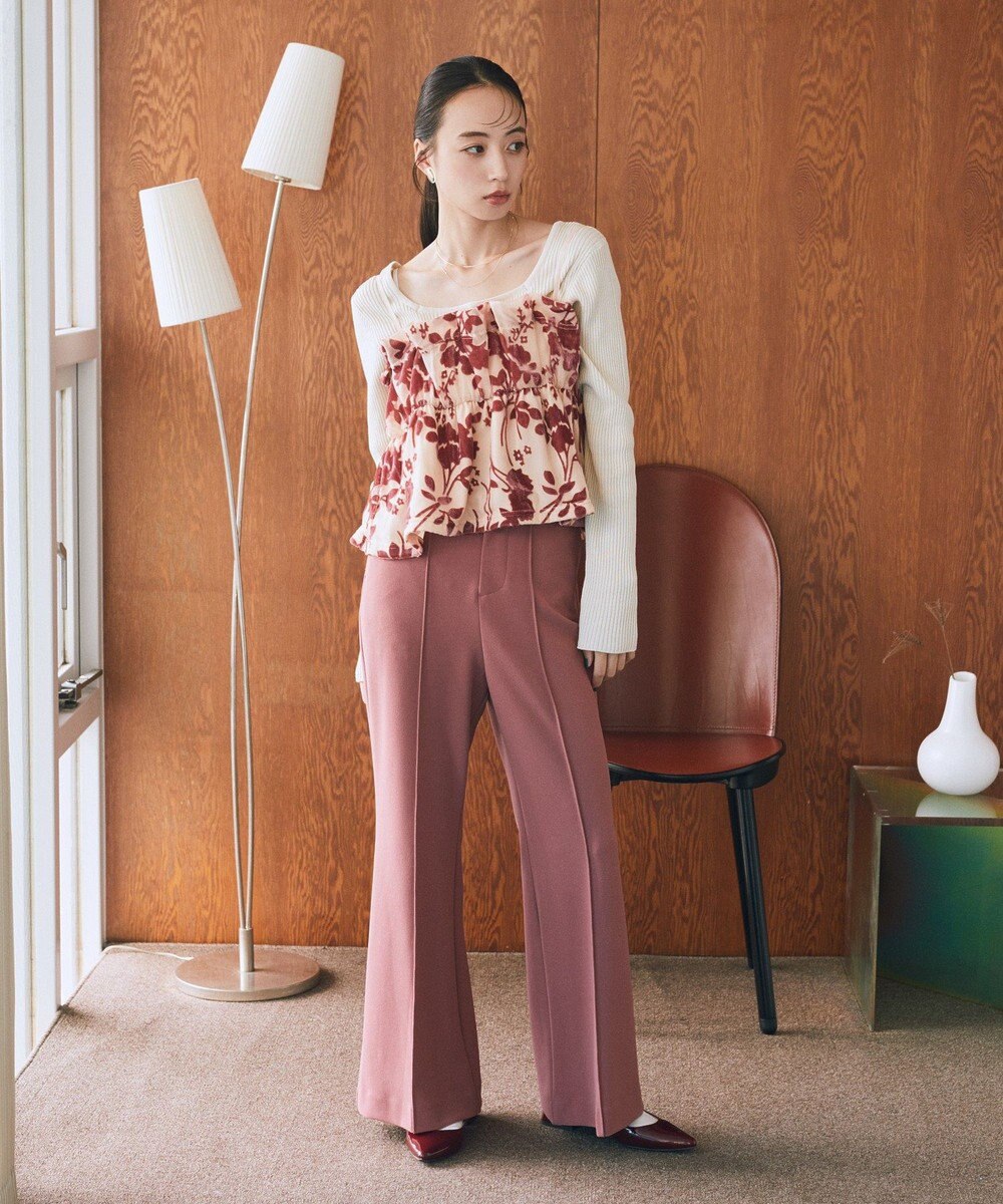 earth music&ecology センターシームフレアパンツ 