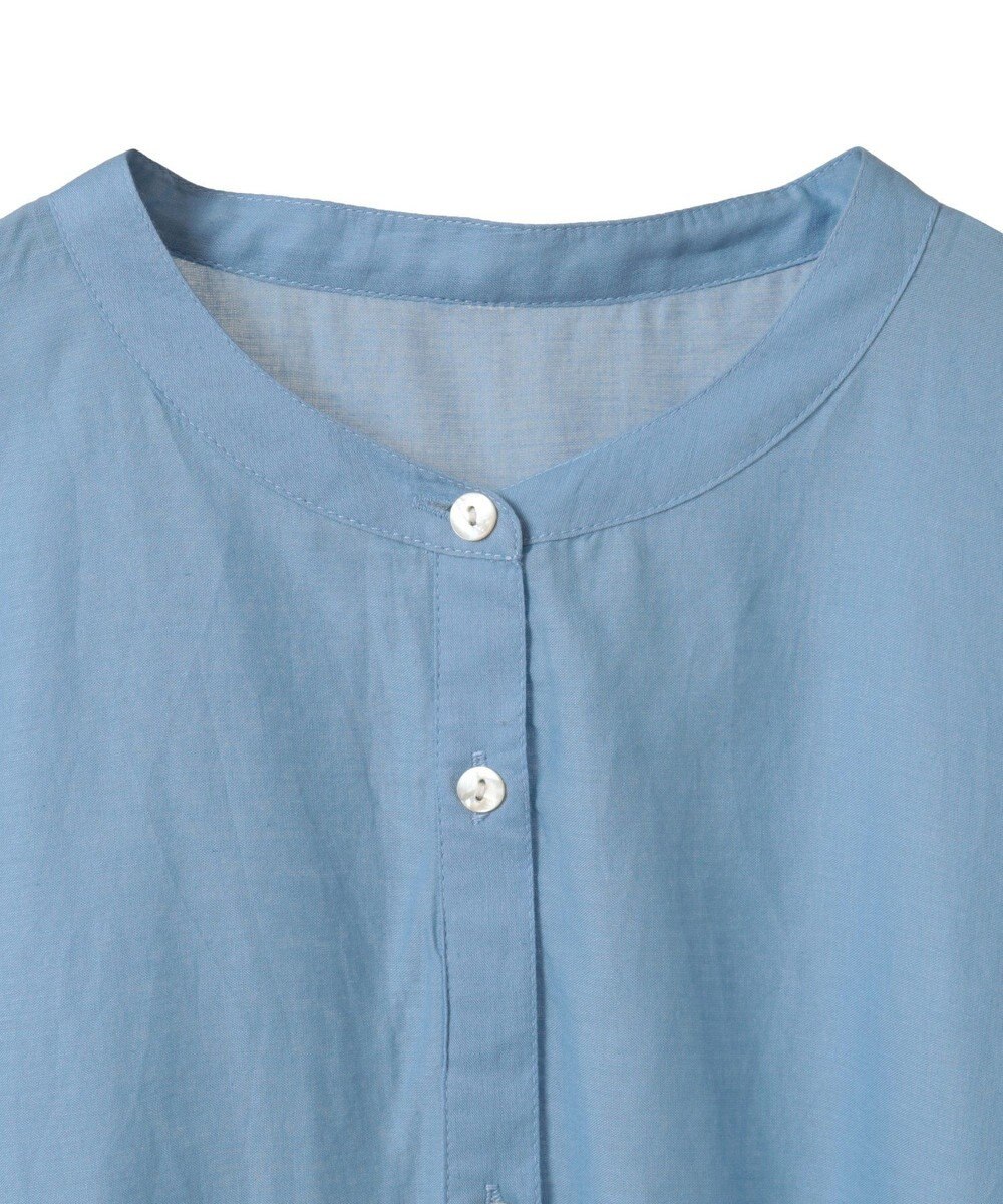 earth music&ecology コットンボイルギャザーシャツ 