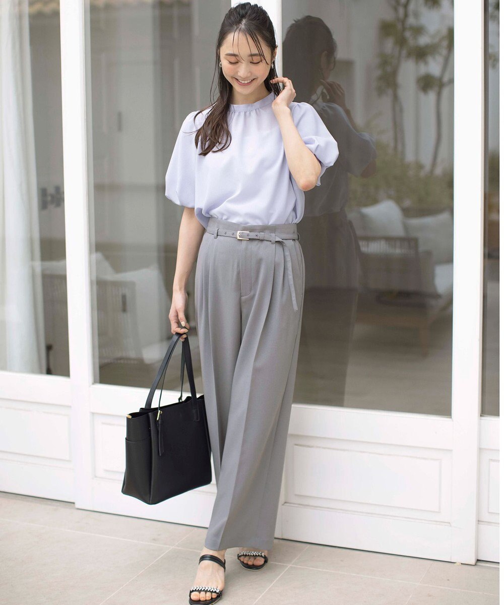 ANY SIS 【洗える】シアーストライプ ブラウス 