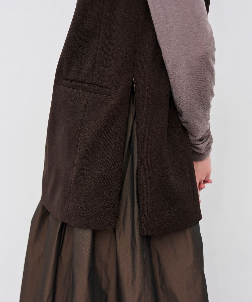 uncrave ウォッシャブルウールライクツイル ジレ 