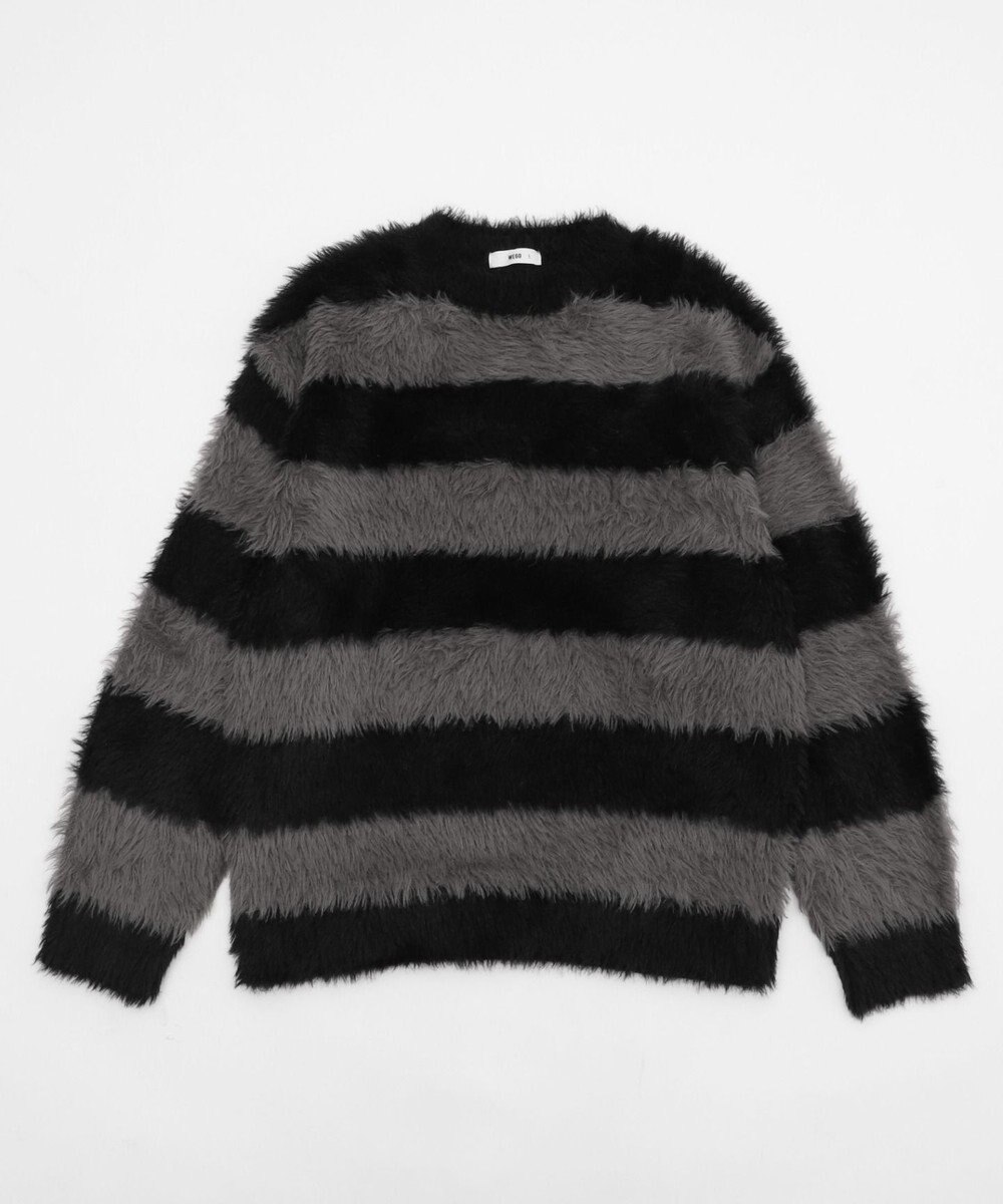 WEGO 【2025秋冬新作/ユニセックス着用ITEM/MLサイズ展開】フェザーニットプルオーバー 