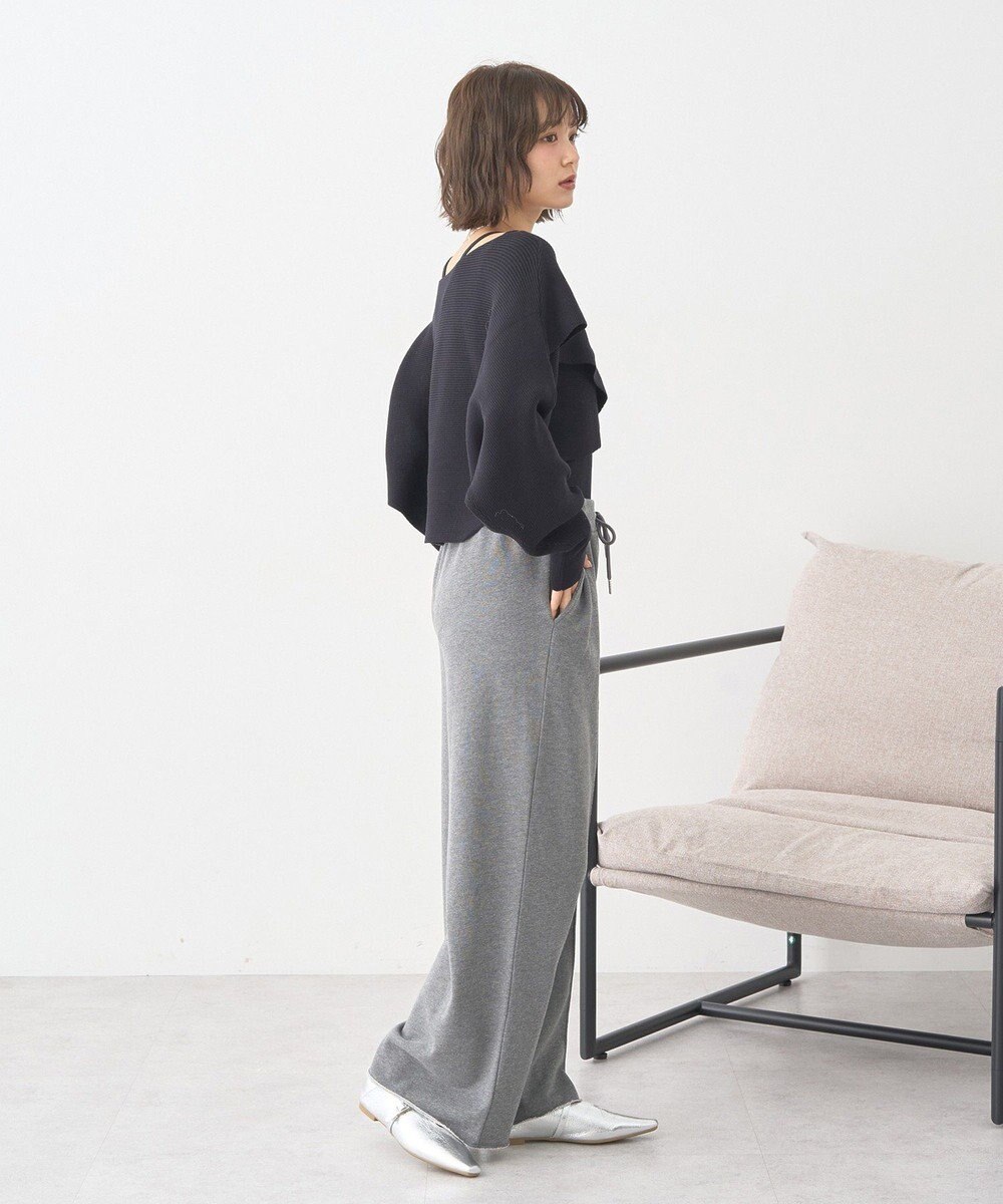 earth music&ecology 【2WAY】【洗濯機洗い可】SET2点クロスニット＋キャミソール 