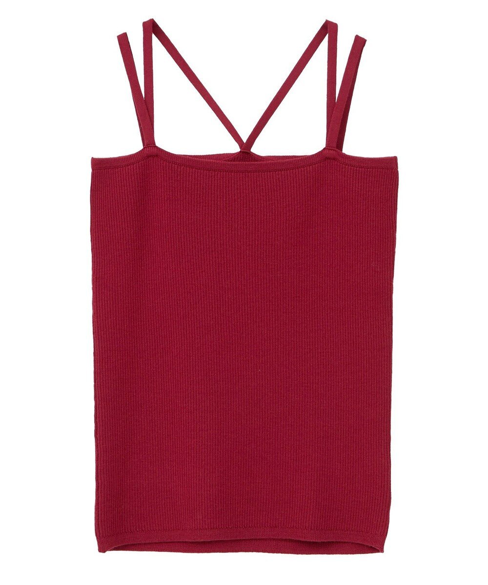 earth music&ecology 【2WAY】【洗濯機洗い可】SET2点クロスニット＋キャミソール 