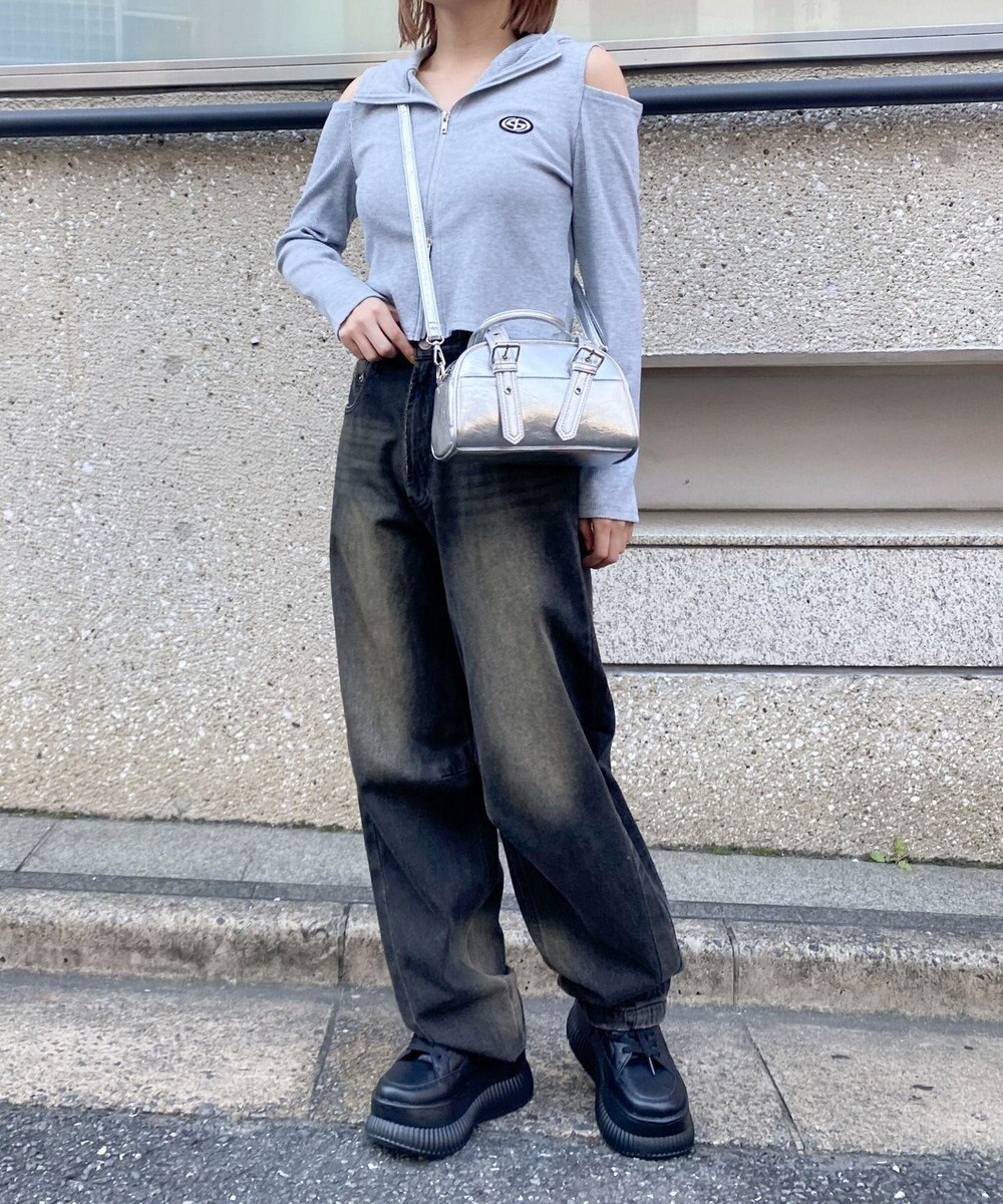 WEGO ハトメハンドルミニボストンショルダー 