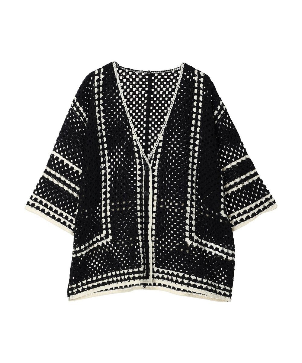 AMERICAN HOLIC クロシェ半袖カーディガン 