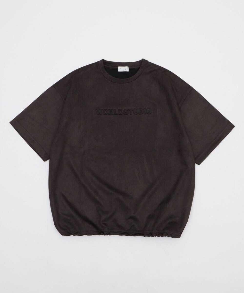 WEGO 【ユニセックス着用ITEM/MLサイズ展開】フェイクスウェードエンボスロゴT（SS） 