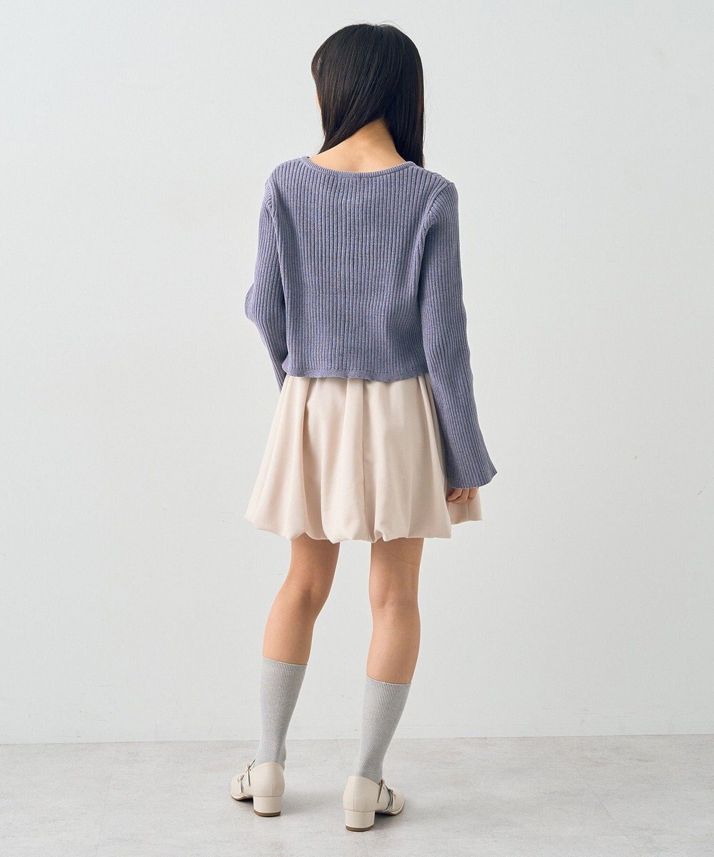 earth music&ecology ミニベロアダブルジップカーディガン 