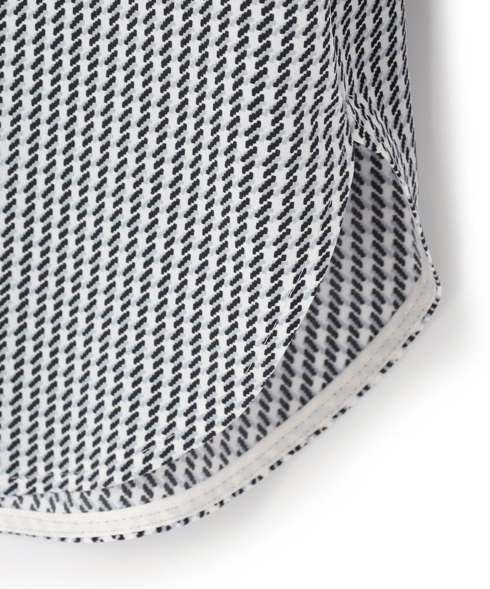 23区 L ハウンドトゥースプリント スタンドカラー ブラウス 