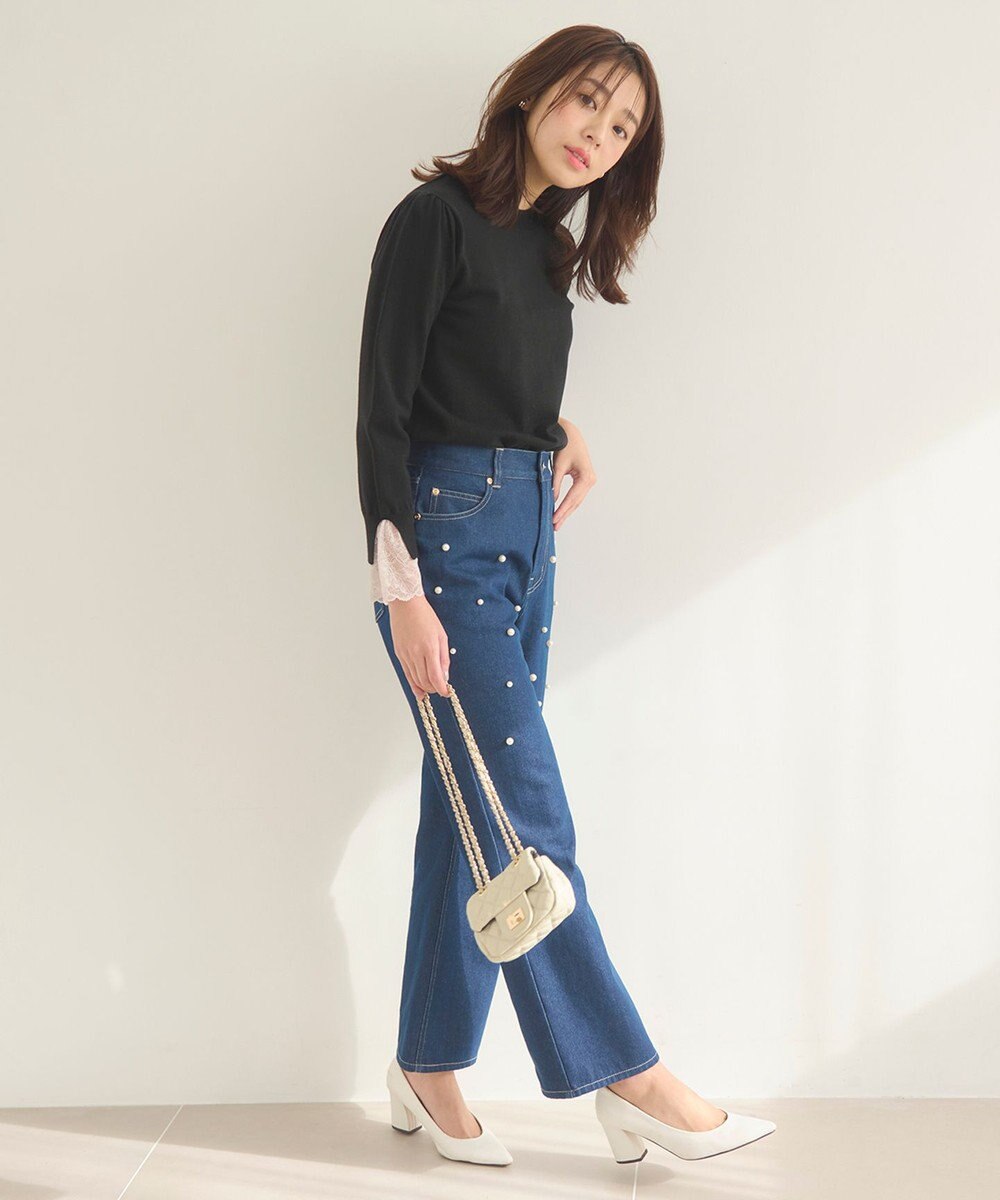 Feroux レースコンビ ニット 