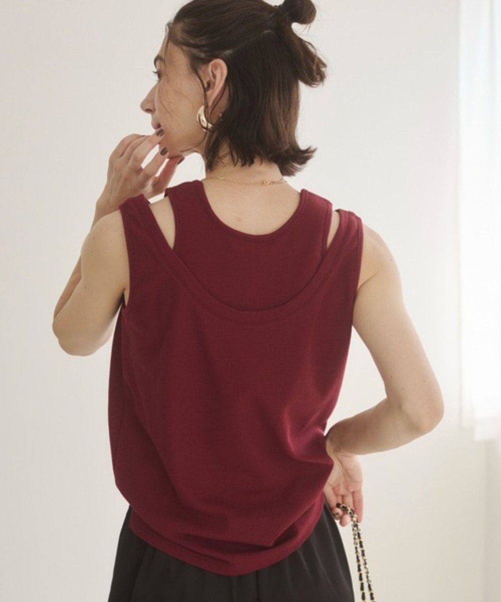 WEGO 【ANGIE VINTAGE】ワッフルフェイクレーヤードタンクトップ 