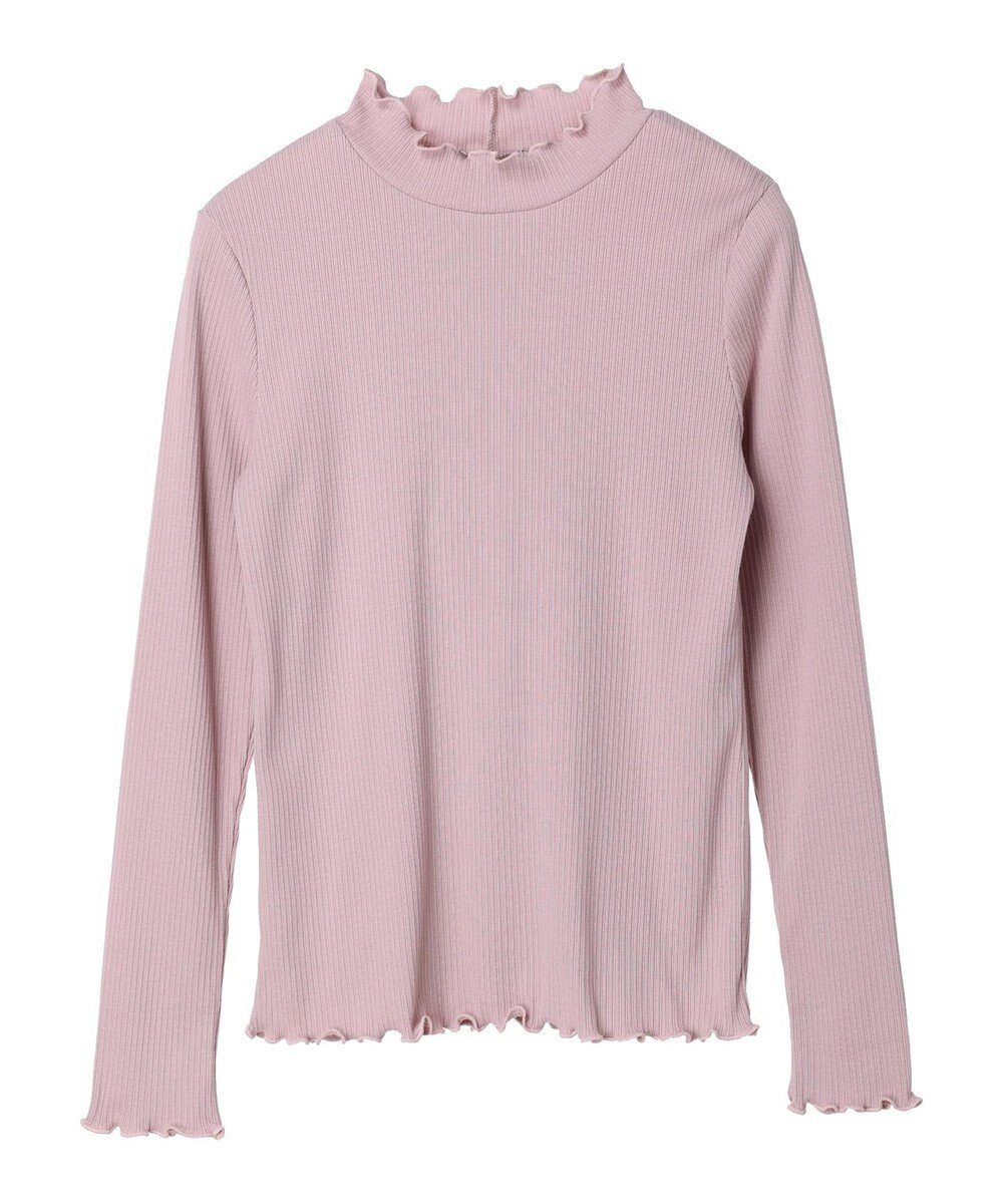 earth music&ecology チェーンリブハイネックプルオーバー 