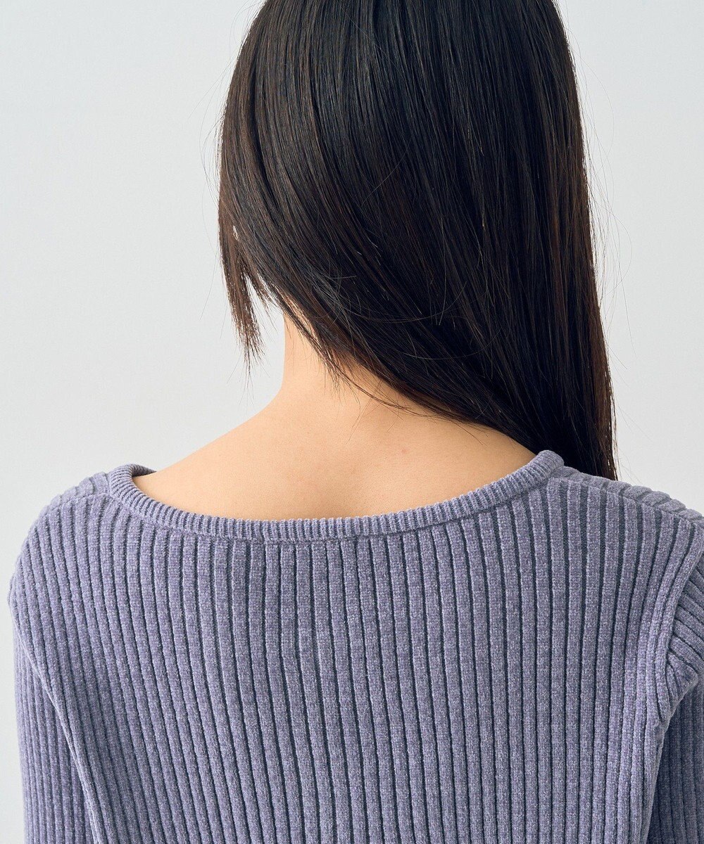 earth music&ecology ミニベロアダブルジップカーディガン 