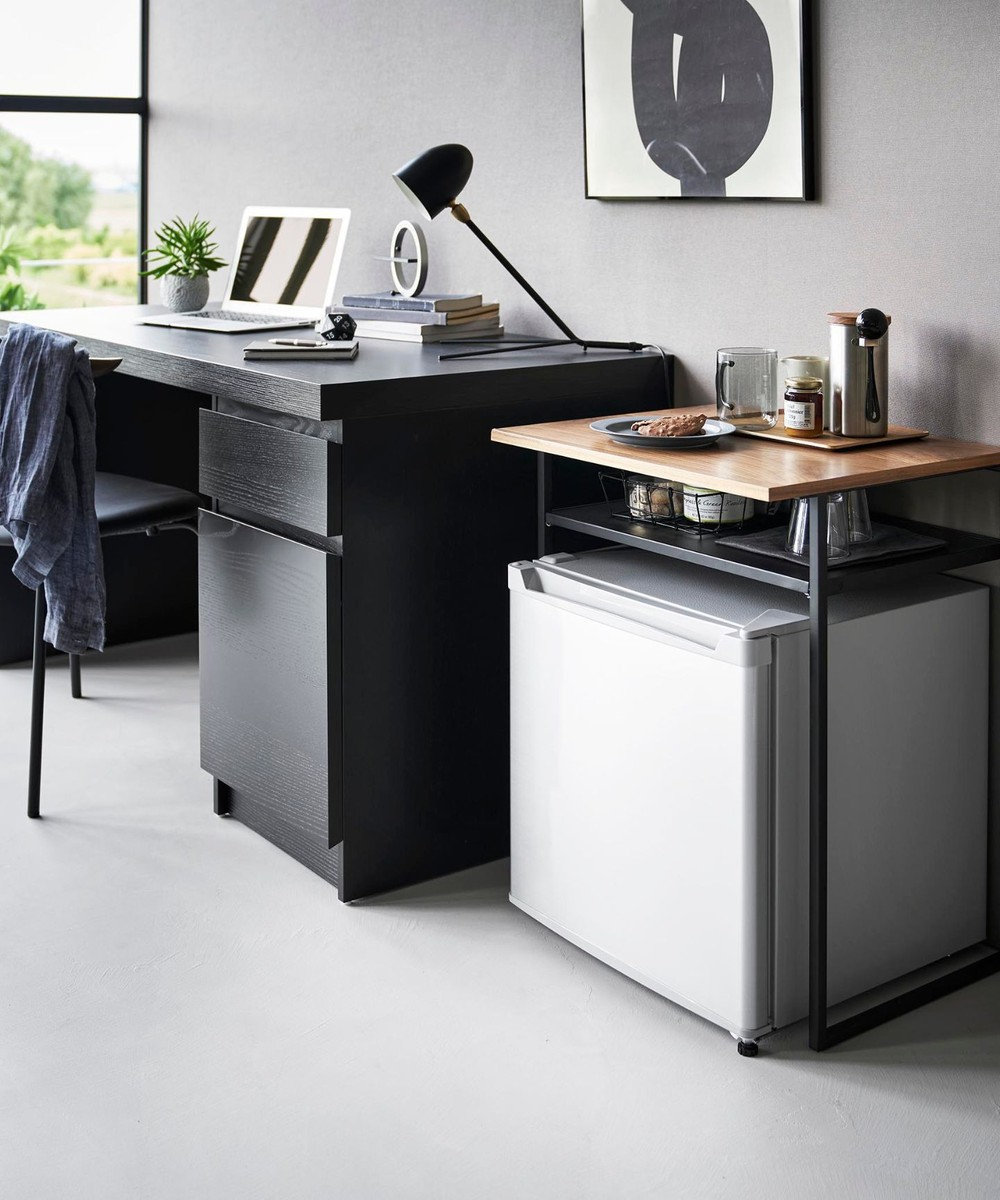 tower 引き出し付き冷蔵庫上ラック タワー 45L用 ブラック 