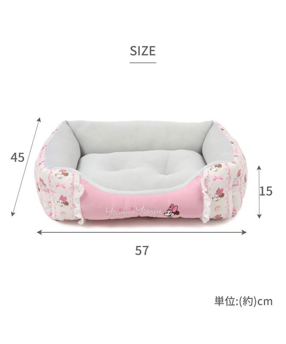 PET PARADISE ディズニー ミニーマウス 四角 クール カドラー 《レース柄》 小型犬 57×45cm M 