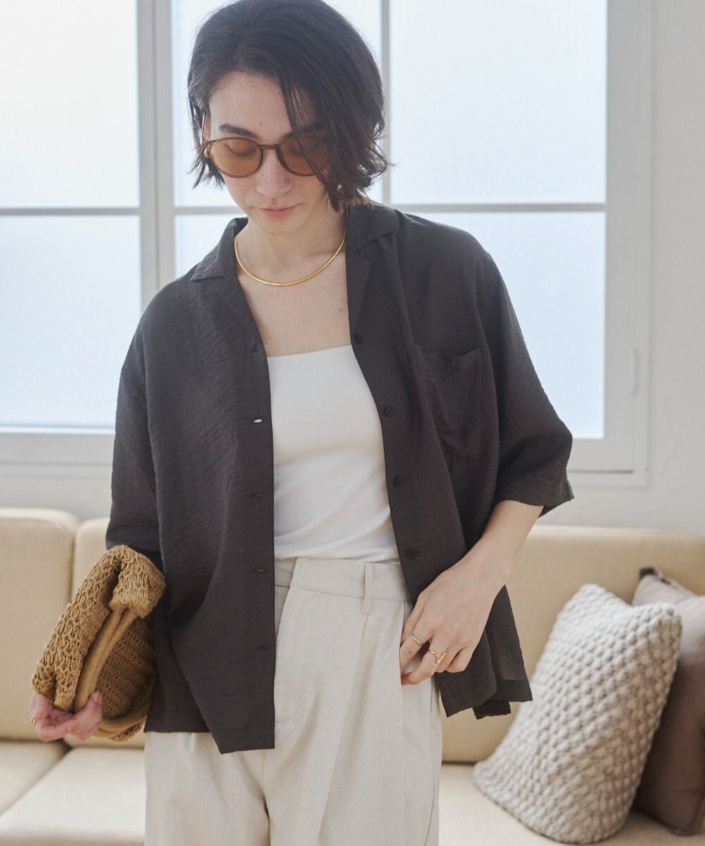 WEGO 【ANGIE VINTAGE】接触冷感開襟シャツ 