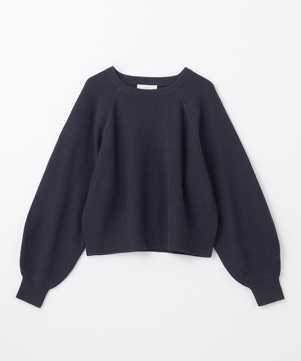 ANY 【洗濯機可】ウールブレンドクロップドニット 