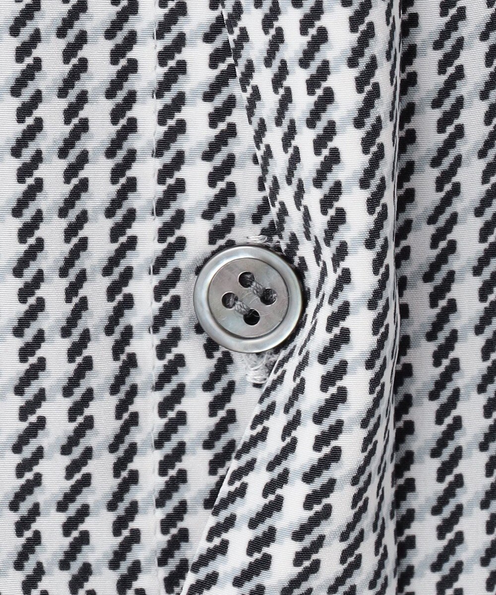 23区 L ハウンドトゥースプリント スタンドカラー ブラウス 