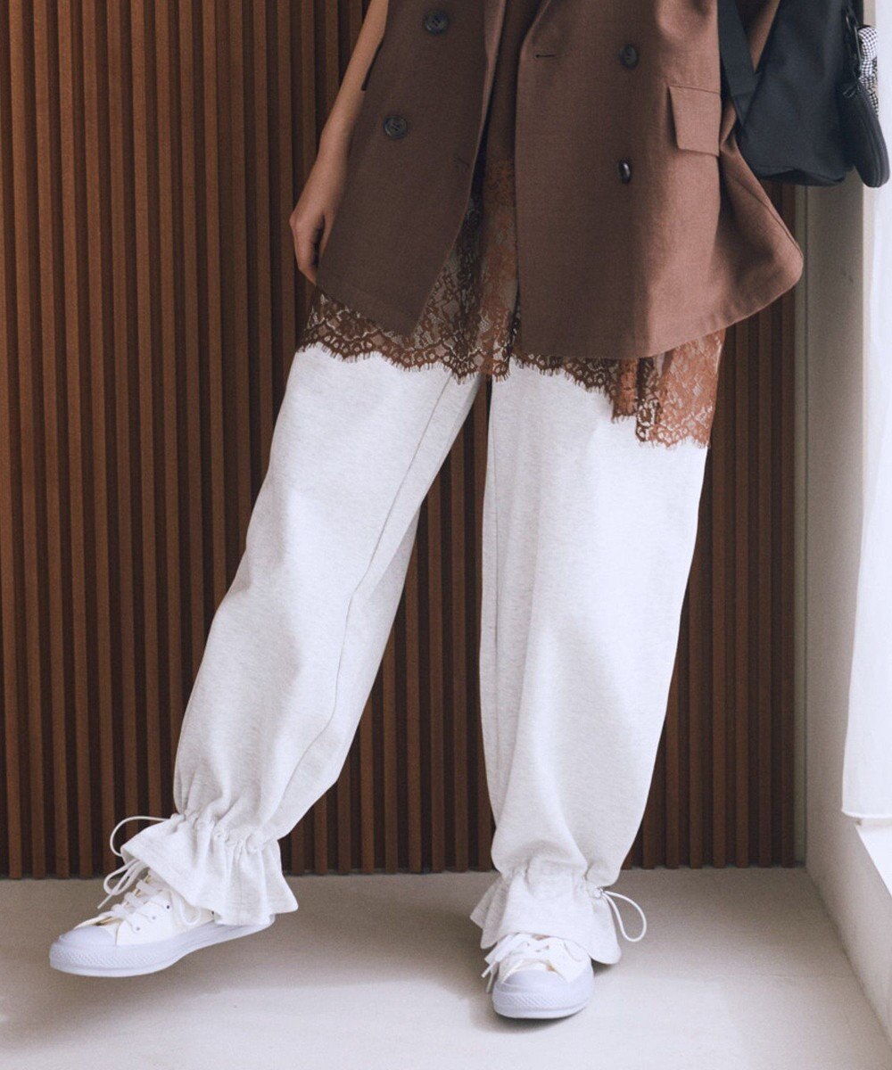 earth music&ecology 裾ドロストスウェットパンツ 