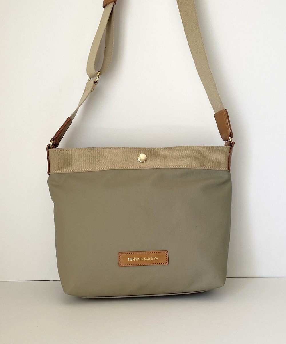 Hekhèr Le Style de Vie 新色追加【日本製】PUコートコットンキャンバス ショルダーバッグ 