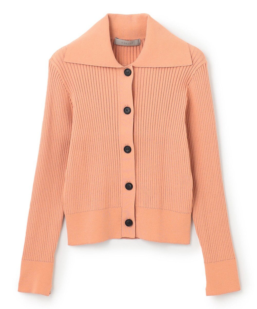 UNFILO 襟付きクロップドカーディガン 