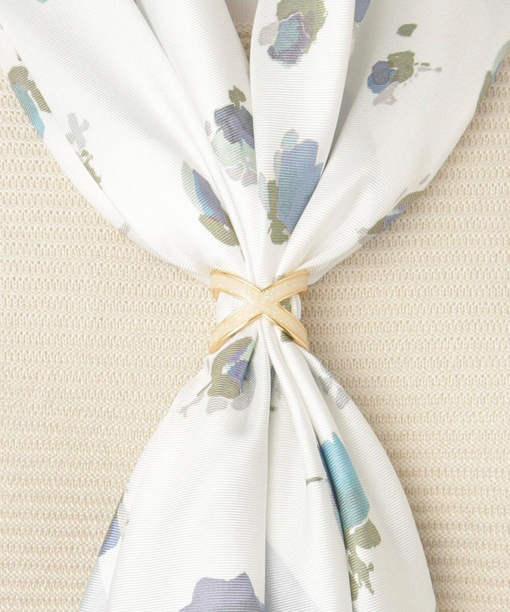 MOONBAT Luna Luce(ルナルーチェ)スカーフリング ラメ Cross お手持ちのスカーフを通すだけ ギフト 