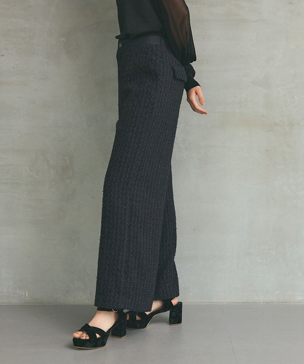 GRACE CONTINENTAL ツイードイージーパンツ 