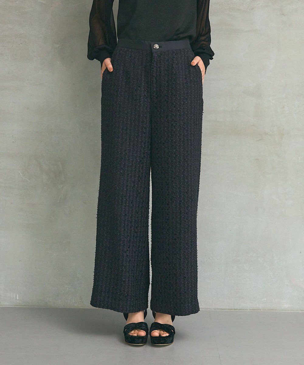 GRACE CONTINENTAL ツイードイージーパンツ 