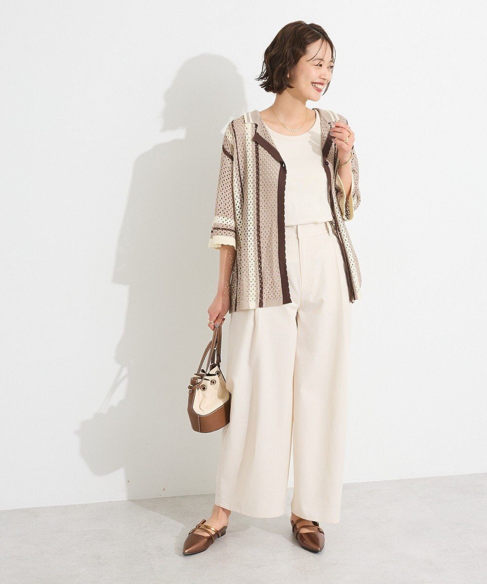 CRAFT STANDARD BOUTIQUE クロシェバイカラーニットプルオーバー 