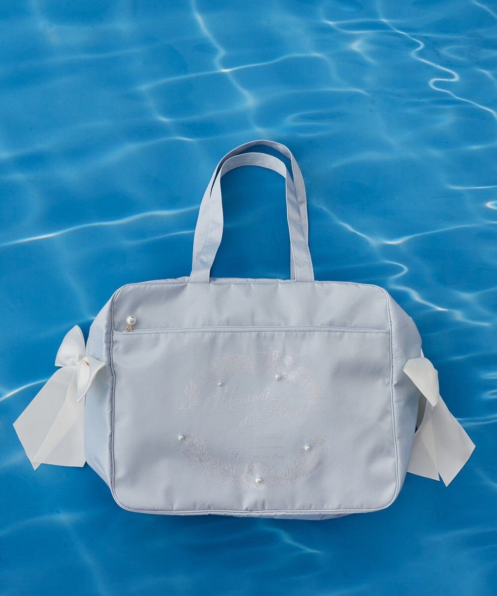 Maison de FLEUR シーシェルプリントキャリーオンバッグ 