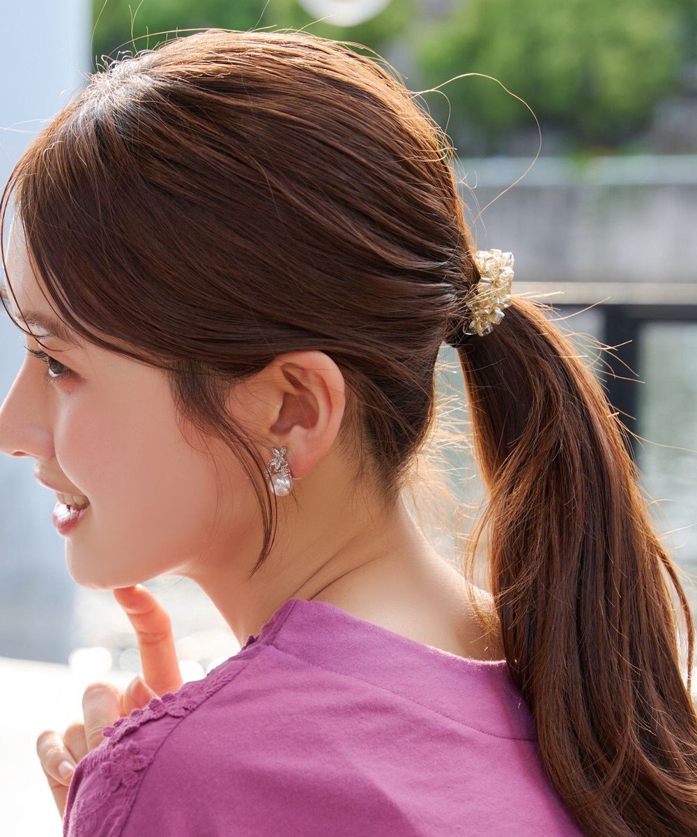 Tiaclasse スクエアビーズヘアゴム 