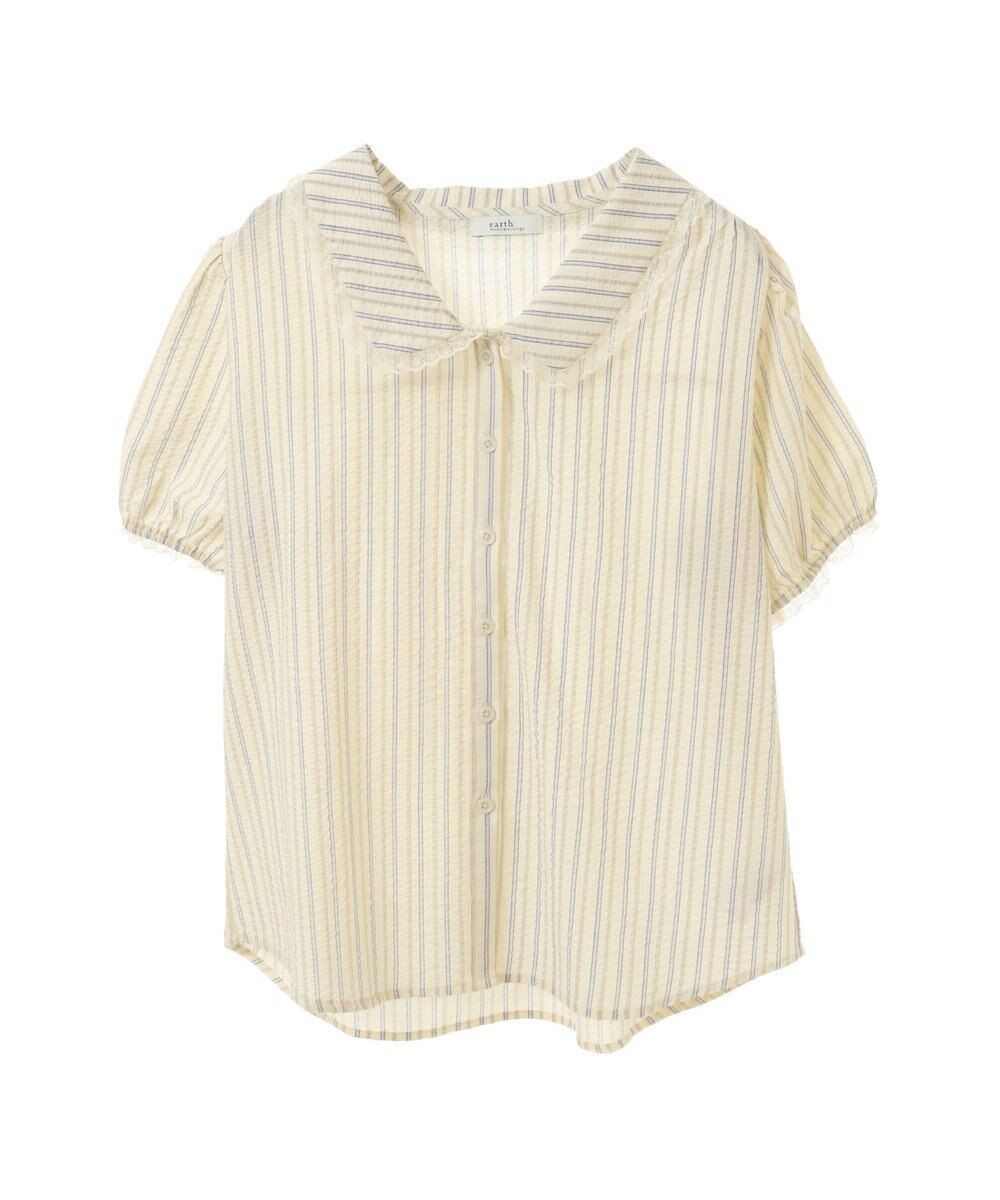 earth music&ecology ミニパフショートスリーブブラウス 