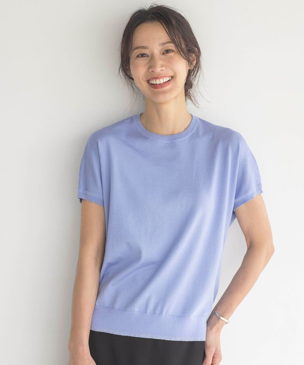 J.PRESS LADIES L 【WEB限定・洗える】Vis/Peスパーク ラメ配色 ニット 