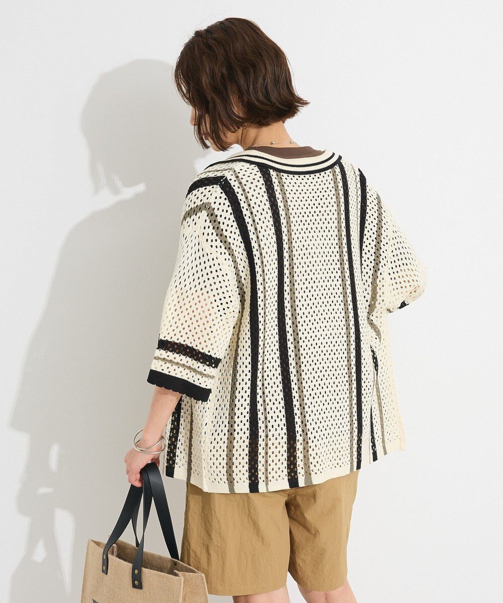 CRAFT STANDARD BOUTIQUE クロシェバイカラーニットプルオーバー 