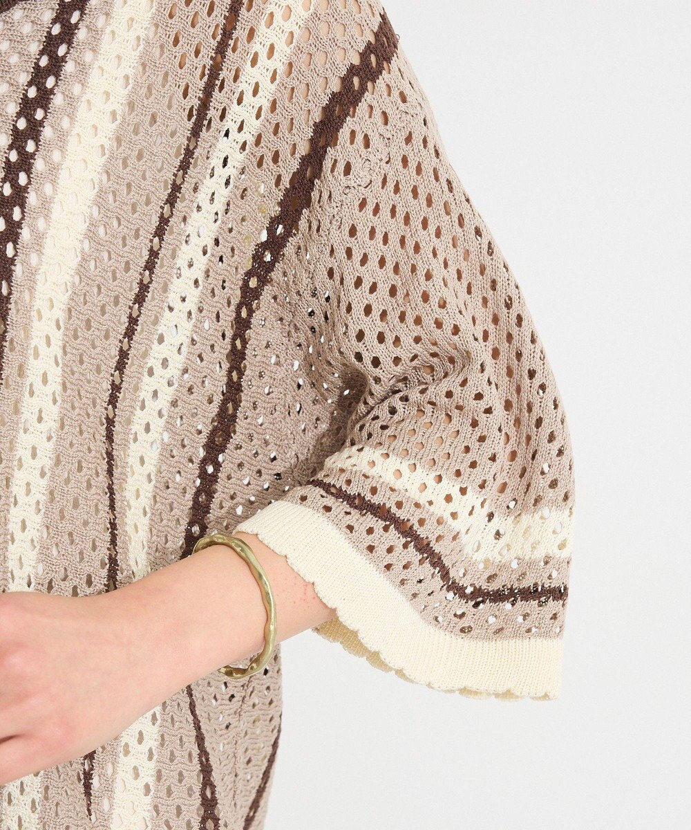 CRAFT STANDARD BOUTIQUE クロシェバイカラーニットプルオーバー 